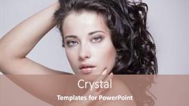  Presentation with glowing skin - Presentation theme enhanced with skin-care-concept-happy-woman background and a coral colored foreground