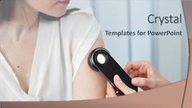  Presentation with medical dermatology - PPT theme having medical dermatology - dermatologist examining birthmarks and moles background and a sky blue colored foreground