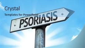  Presentation with psoriasis - Amazing presentation theme having skin disorders - psoriasis sign with a beautiful backdrop and a light blue colored foreground