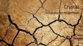  Presentation with cracked - Slide deck featuring skin drain - dry cracked earth texture background and a gold colored foreground