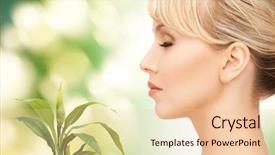  Presentation with sprout - Audience pleasing PPT layouts consisting of skin graft - closeup picture of woman backdrop and a lemonade colored foreground