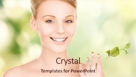  Presentation with software engineering picture - Presentation enhanced with skin graft - picture of woman with sprout background and a lemonade colored foreground