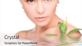  Presentation with sprout - Cool new slide deck with skin graft - picture of woman with sprout backdrop and a lemonade colored foreground