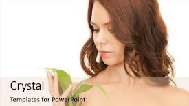  Presentation with white gold picture of wedding - Theme featuring skin graft - picture of woman with sprout background and a  colored foreground