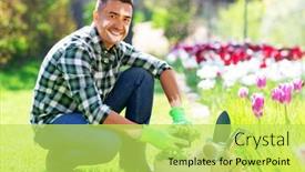  Presentation with vitiligo - Colorful presentation design enhanced with skin-health-gardening-and-people backdrop and a yellow colored foreground