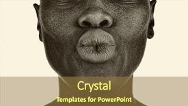  Presentation with afro - Slide set featuring skin human - very fun image background and a coral colored foreground