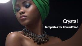  Presentation with audio recorder studio - Theme enhanced with skin human - young african woman background and a  colored foreground