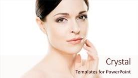  Presentation with beautiful fresh leaves water drops - PPT theme featuring skin hygiene - close-up portrait of beautiful fresh background and a lemonade colored foreground