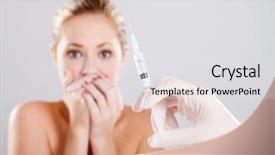  Presentation with injection - PPT theme having skin injections - scary injection background and a  colored foreground