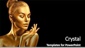  Presentation with glowing skin - Audience pleasing presentation theme consisting of skin metallic glance fashion art backdrop and a black colored foreground