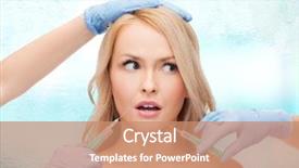  Presentation with cosmetic surgery - Slide set having skin needling - beauty and cosmetic surgery concept background and a coral colored foreground