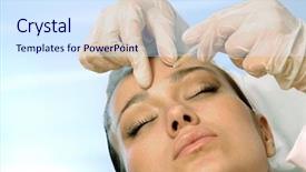  Presentation with injection - Presentation theme featuring skin needling - injection background and a sky blue colored foreground