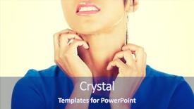  Presentation with self - PPT theme featuring skin rash - young beautiful woman scratching her background and a navy blue colored foreground