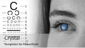  Presentation with beautiful skin - Presentation consisting of skin sense - eye test against beautiful eye background and a light gray colored foreground