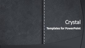  Presentation with leather - PPT layouts enhanced with skin structure - black leather texture background background and a dark gray colored foreground