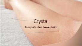  Presentation with acupuncture - Theme enhanced with skin system - therapy of female leg background and a lemonade colored foreground