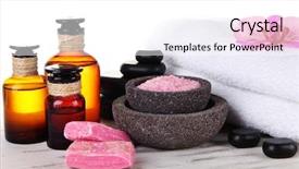  Presentation with beautiful floral border flower design - Colorful PPT theme enhanced with skin treatment - beautiful spa setting with flower backdrop and a white colored foreground