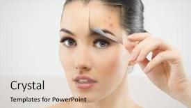  Presentation with beauty - PPT theme enhanced with decorative lanterns and blue towel on white wooden background selective focus place for text background and a light gray colored foreground