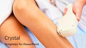  Presentation with laser - Slide set having skin treatment - laser hair removal background and a coral colored foreground