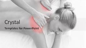  Presentation with inflammation - Amazing slide set having skin tumor - woman getting massaging treatment backdrop and a light gray colored foreground