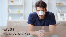  Presentation with plastic surgery - Colorful PPT layouts enhanced with skin tumor - young man recovering healing backdrop and a coral colored foreground