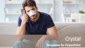  Presentation with plastic surgery - Audience pleasing PPT layouts consisting of skin tumor - young man recovering healing backdrop and a coral colored foreground