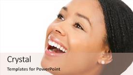  Presentation with beautiful skin - Amazing presentation having skin whitening - beautiful smile young woman isolated backdrop and a lemonade colored foreground