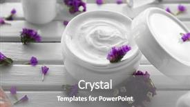  Presentation with skincare - Amazing presentation theme having skincare - cosmetology set on white wooden backdrop and a gray colored foreground