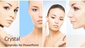  Presentation with skincare - Presentation design featuring skincare plastic surgery and make background and a lemonade colored foreground