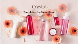  Presentation with natural skincare - Cool new theme with skincare-products-and-daisy-flowers backdrop and a lemonade colored foreground