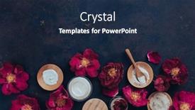  Presentation with natural skincare - Slide set featuring skincare-products-and-dog-rose background and a navy blue colored foreground