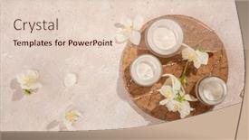  Presentation with natural skincare - Presentation theme with skincare-products-and-jasmine-flowers background and a lemonade colored foreground