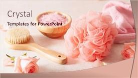  Presentation with natural skincare - Theme featuring skincare-products-and-rose-flowers background and a lemonade colored foreground