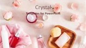  Presentation with skincare - Slides enhanced with skincare-products-and-rose-flowers background and a  colored foreground