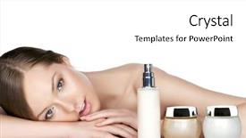  Presentation with skincare - Beautiful PPT layouts featuring skincare products backdrop and a white colored foreground
