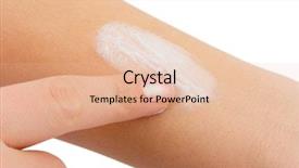  Presentation with cream - Cool new slide set with skinmedical - hands and cream isolated backdrop and a  colored foreground