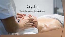  Presentation with involuntary treatment - Cool new PPT layouts with skinmedical - woman preparing for cosmetic treatment backdrop and a light gray colored foreground