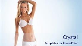  Presentation with sexy girl - Amazing presentation having skinny girls - attractive girl in sexy swimsuit backdrop and a sky blue colored foreground