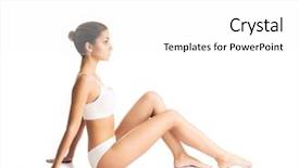  Presentation with fit test - Cool new PPT theme with skinny girls - young sporty fit and beautiful backdrop and a  colored foreground