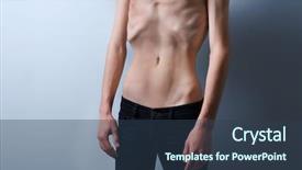  Presentation with anorexia - PPT theme consisting of skinny young man with anorexia background and a tawny brown colored foreground