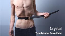  Presentation with anorexia - Audience pleasing theme consisting of skinny young man with anorexia backdrop and a tawny brown colored foreground