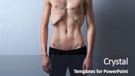  Presentation with anorexia - PPT layouts enhanced with skinny young man with anorexia background and a tawny brown colored foreground
