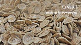  Presentation with snacks - PPT theme consisting of skipping meals - fried snacks background and a  colored foreground