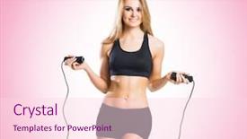 Presentation with slim body - Amazing slide set having skipping rope - fit body of beautiful healthy backdrop and a pink colored foreground