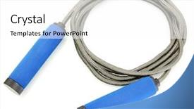  Presentation with rope - PPT layouts consisting of skipping rope isolated on white background and a  colored foreground