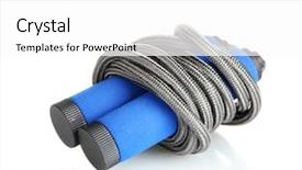  Presentation with rope - Theme having skipping rope isolated on white background and a white colored foreground
