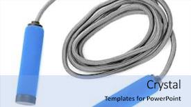 Presentation with rope - Amazing theme having skipping rope isolated on white backdrop and a light blue colored foreground