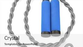  Presentation with hanging rope pictures white - Beautiful presentation theme featuring skipping rope isolated on white backdrop and a  colored foreground
