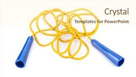  Presentation with hanging rope pictures white - Presentation theme enhanced with skipping rope isolated on white background and a cream colored foreground