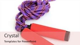  Presentation with hanging rope pictures white - Audience pleasing presentation design consisting of skipping rope isolated on white backdrop and a  colored foreground